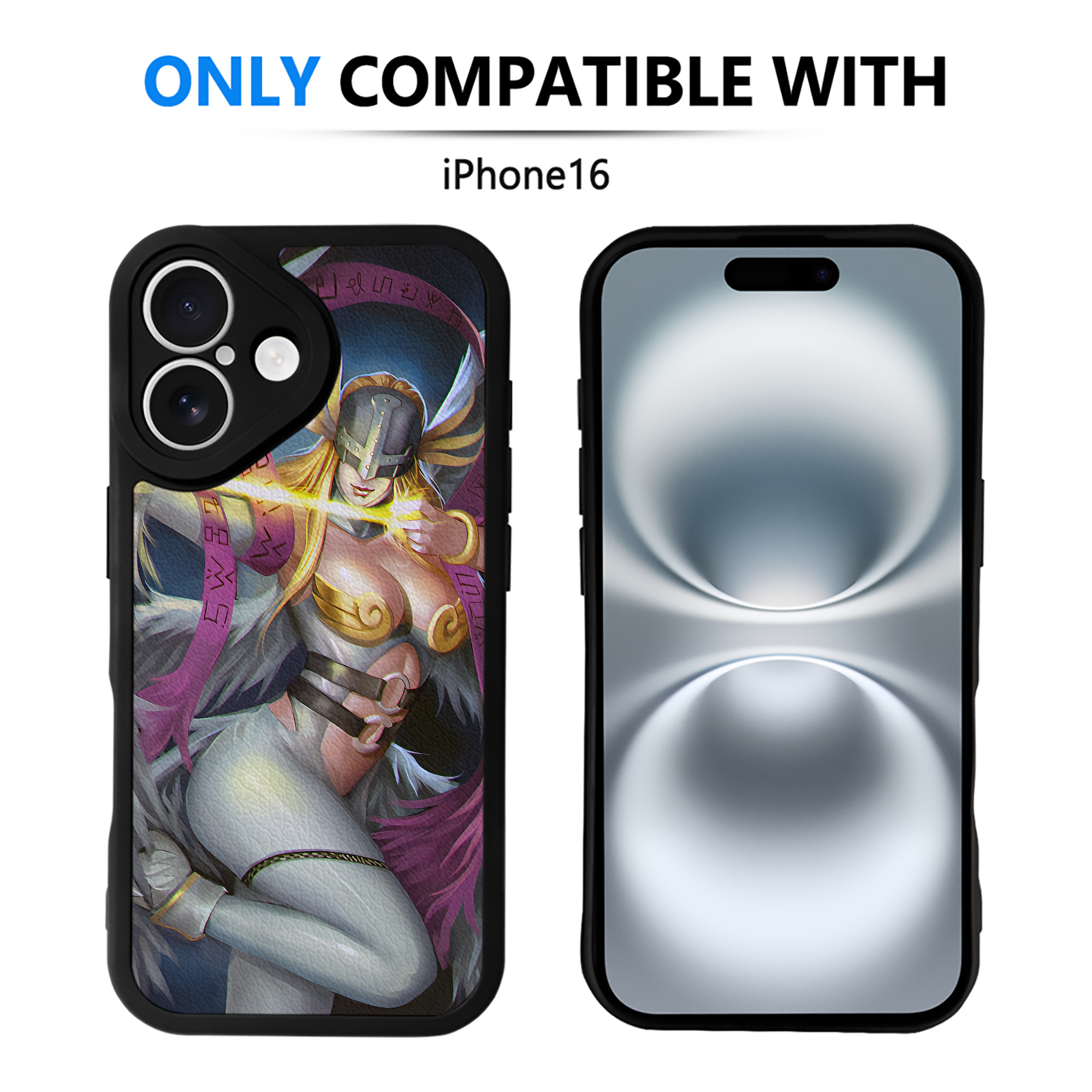 （画像用） Digimon デジタルモンスター/デジモン 【iPhone 16シリーズ対応】シリコンスマホケース（レザー調） 材質：シリコン